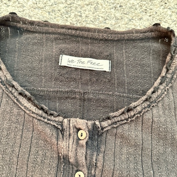 New We The Free Penny Pointelle Cardigan ~ Black - Picture 5 of 10